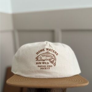 New Native Fish Society Home Waters Beige and Brown Snapback Cap